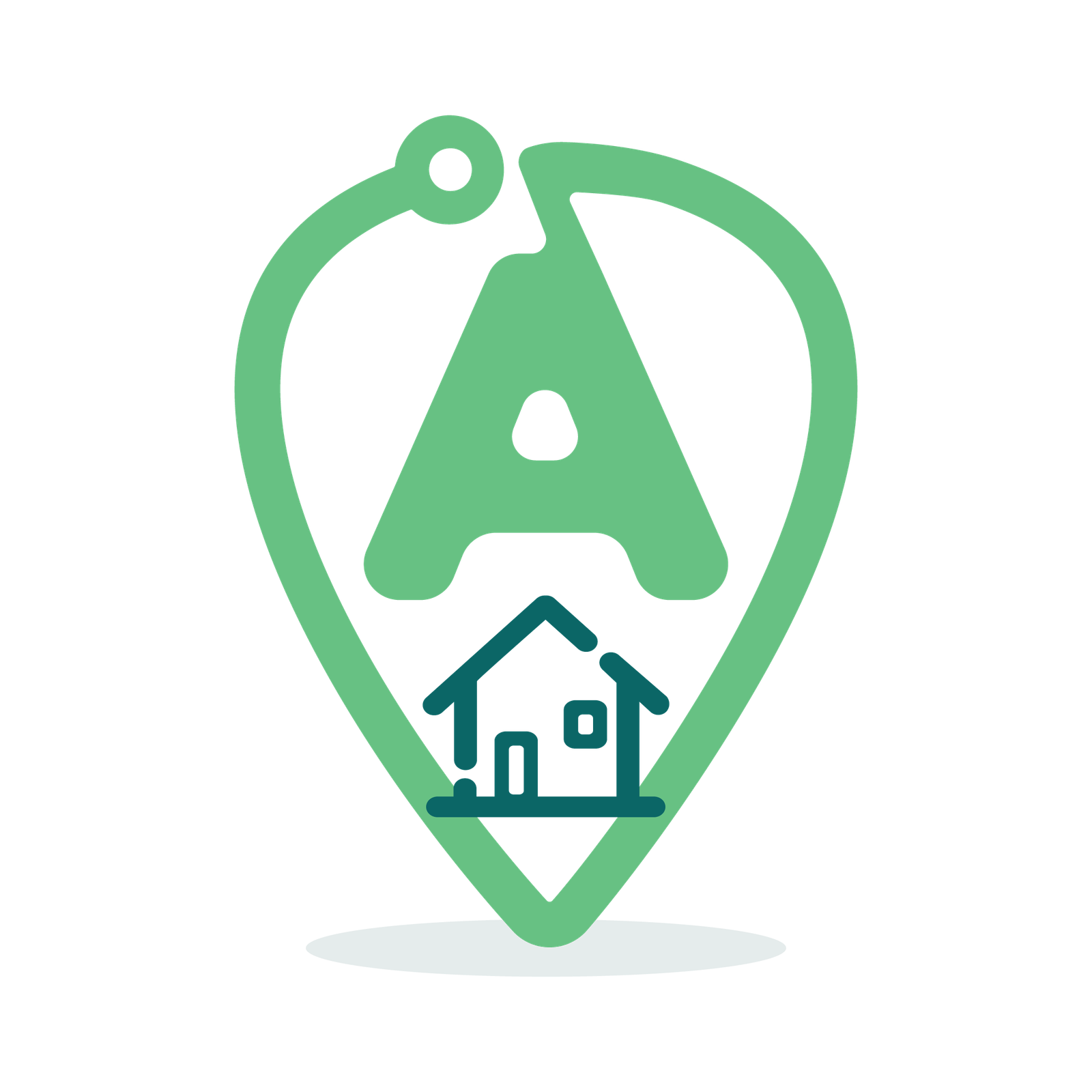 logo di Punto CER con il simbolo della Casa in Classe A